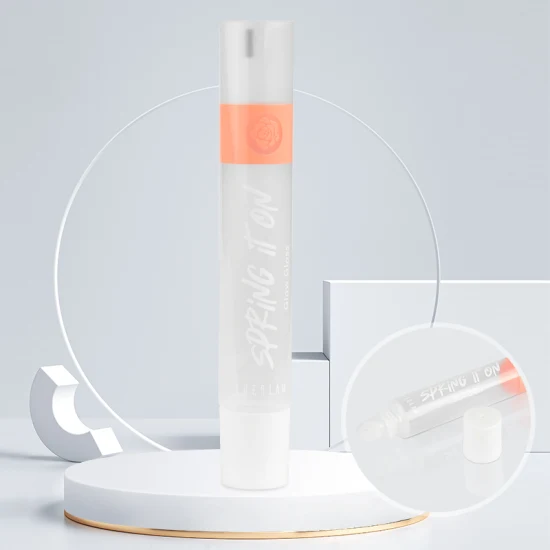 Tubo suave de empaquetado cosmético plástico del lustre del labio del apretón del protector labial vacío de la aduana 5ml 10ml 15ml 20ml